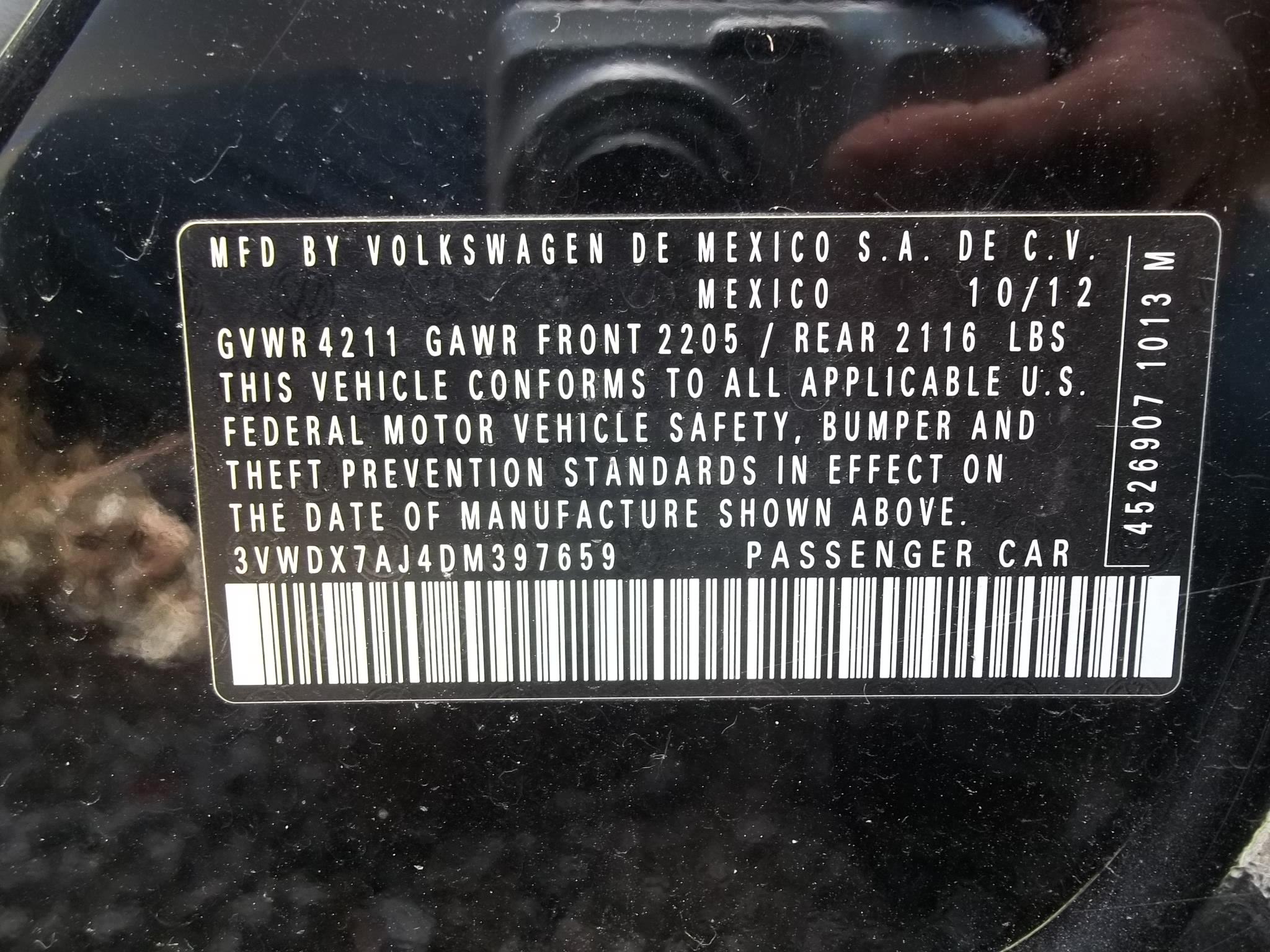 2013 VOLKSWAGON JETTA