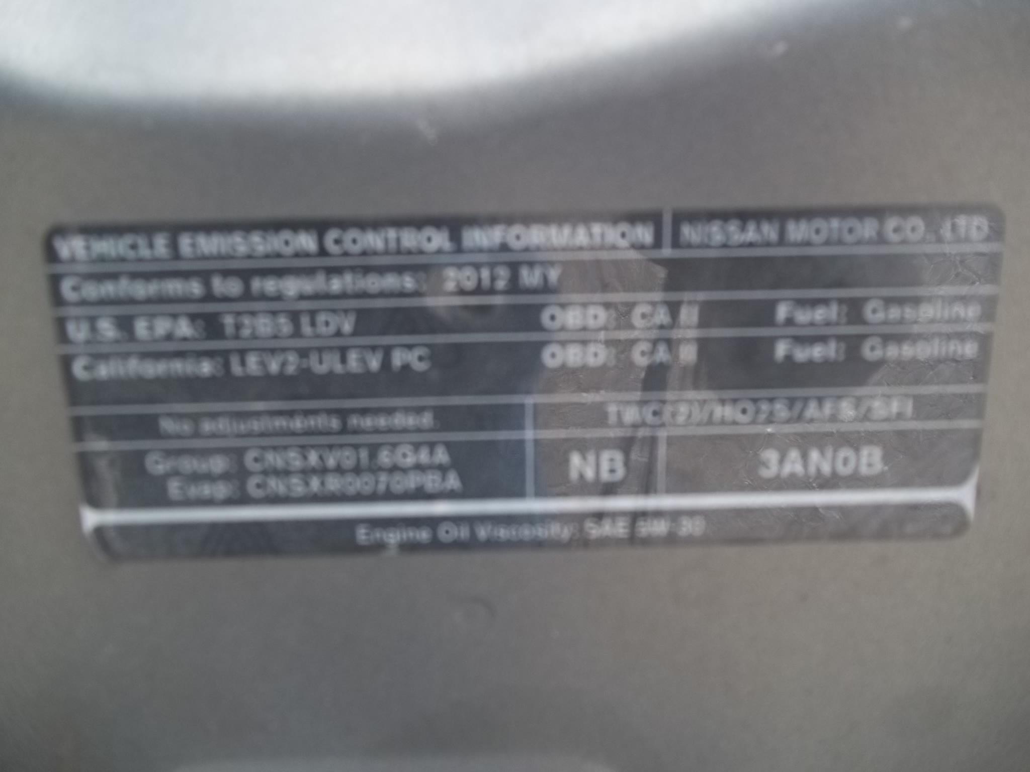 2012 NISSAN VERSA
