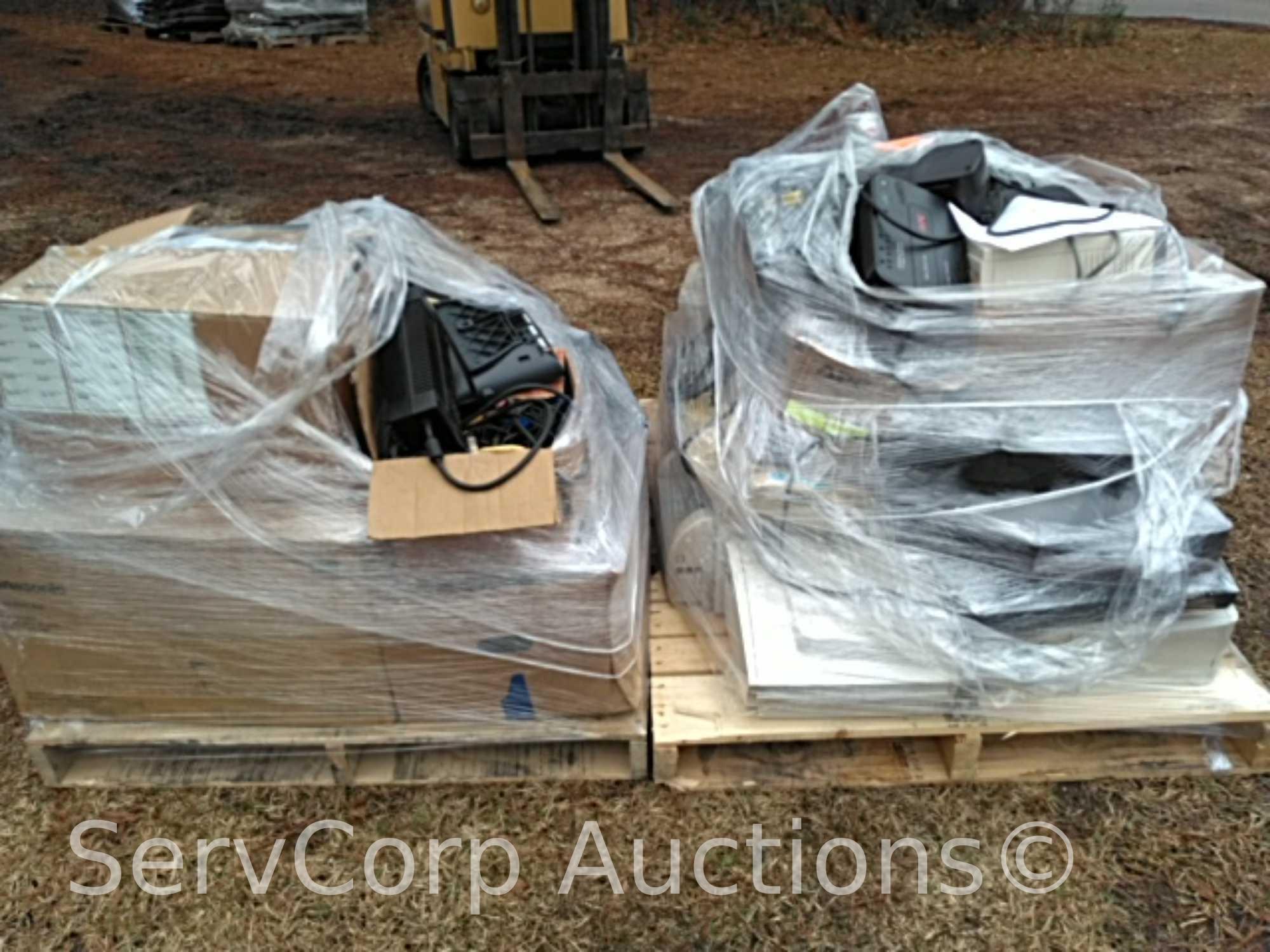 Lot on 2 Pallets of Various UPS, Scanner, Cisco Phones, etc