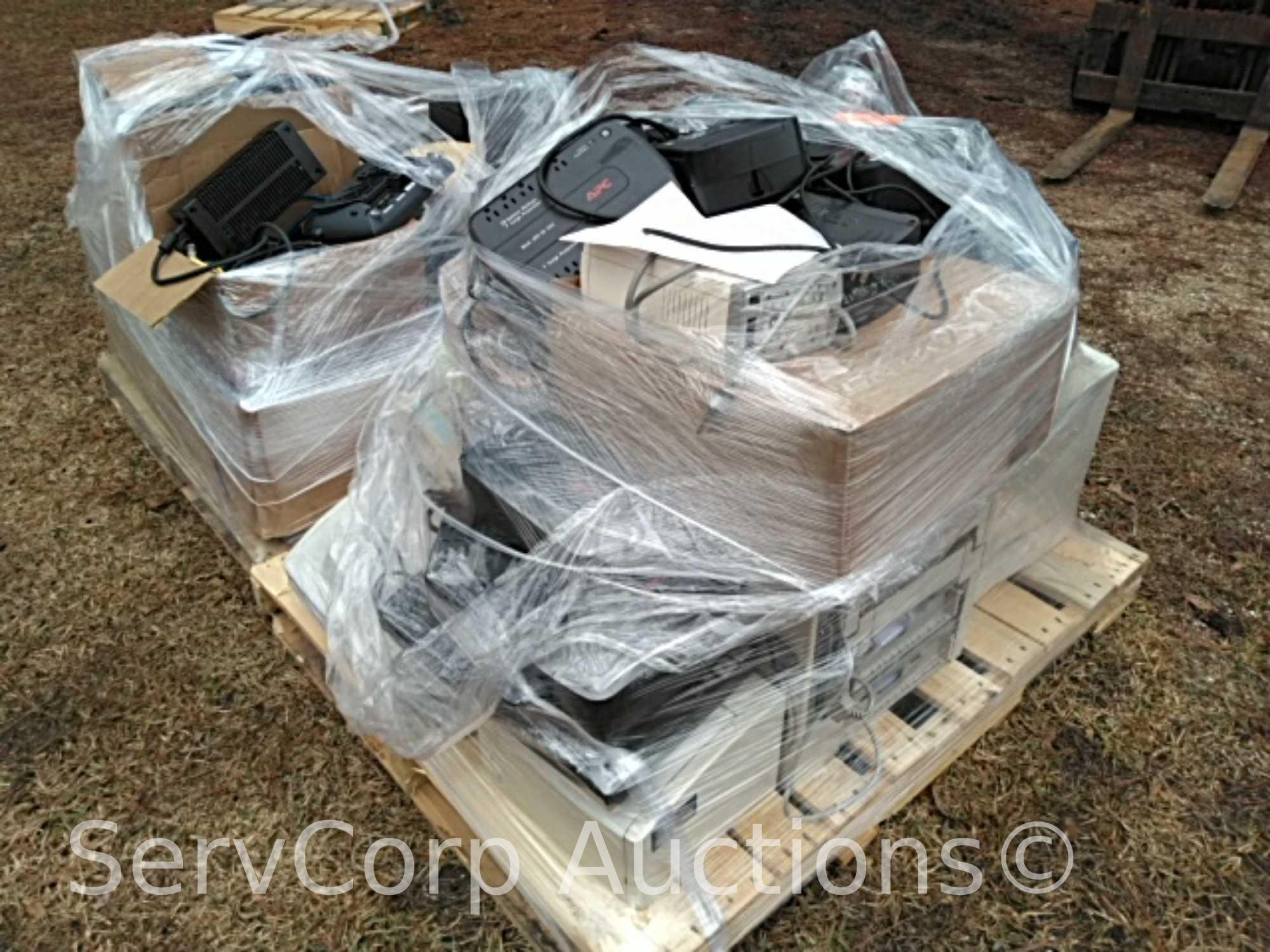 Lot on 2 Pallets of Various UPS, Scanner, Cisco Phones, etc