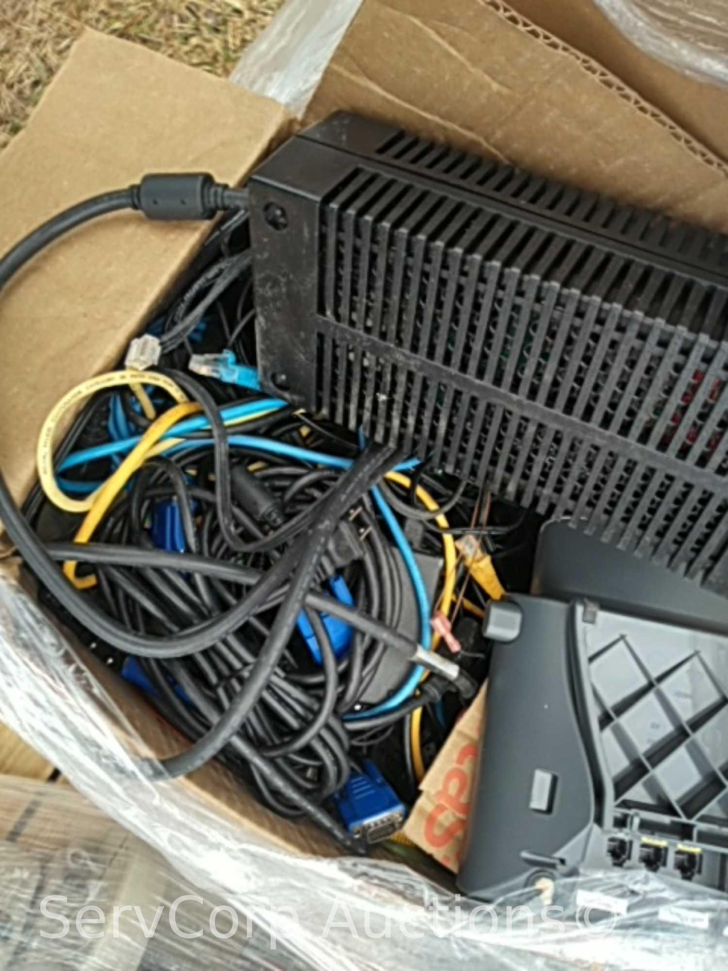 Lot on 2 Pallets of Various UPS, Scanner, Cisco Phones, etc