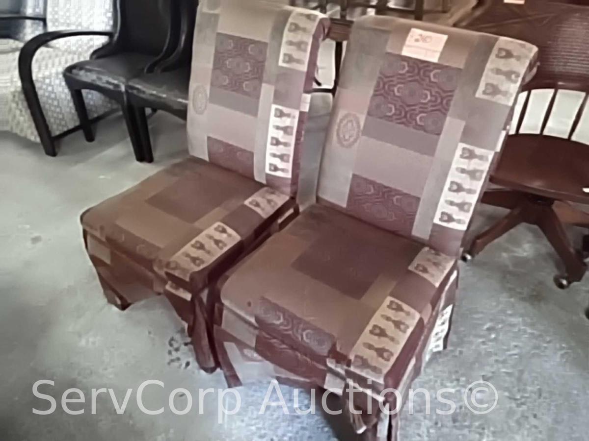 Lot of 2 high back chairs