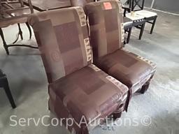 Lot of 2 high back chairs