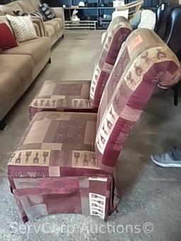 Lot of 2 high back chairs