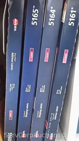 Lot of Various Type Labels, Paper Sample Books, Holders, Envelope Sample, Guide Books