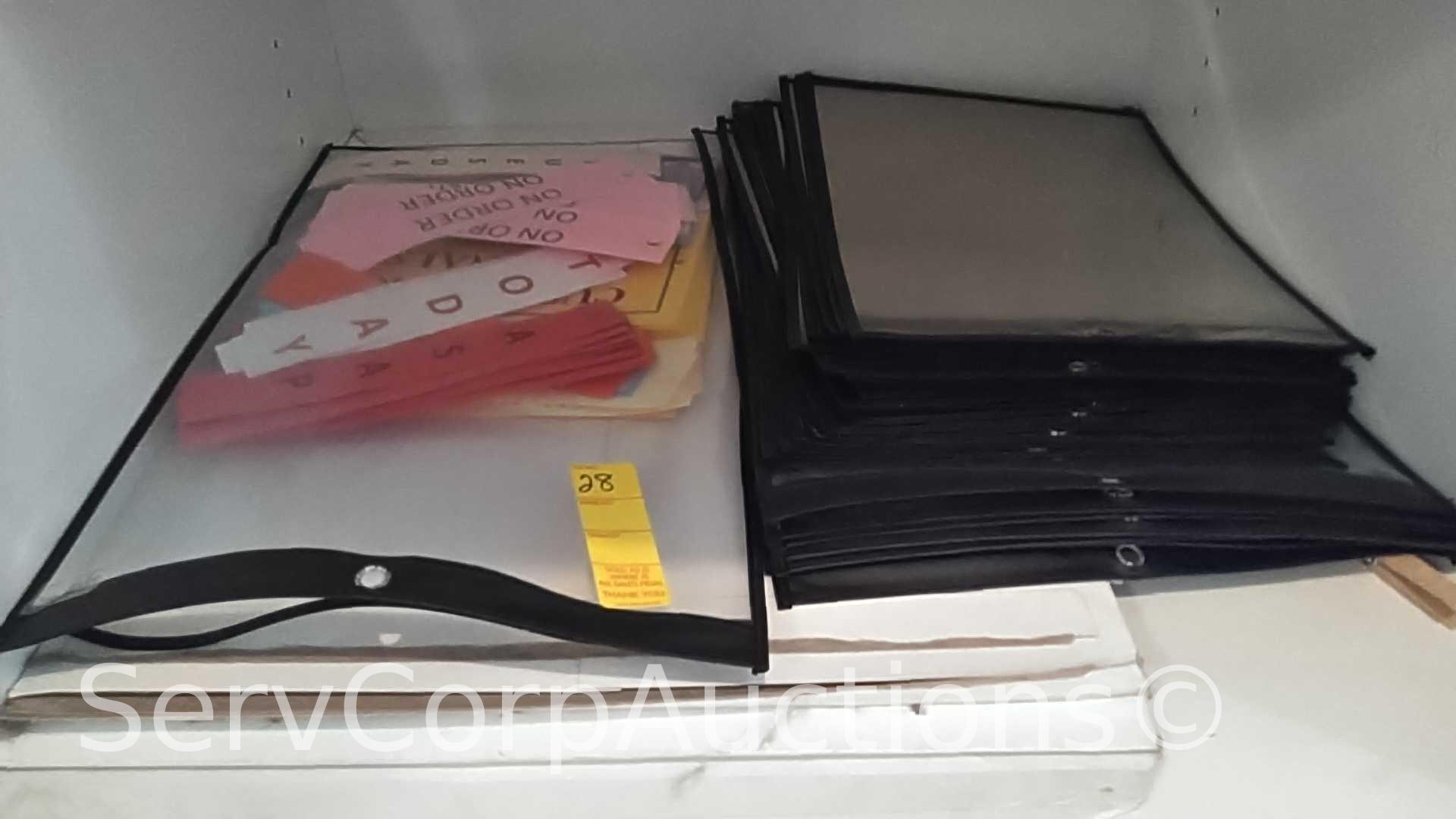 Lot of Various Type Labels, Paper Sample Books, Holders, Envelope Sample, Guide Books