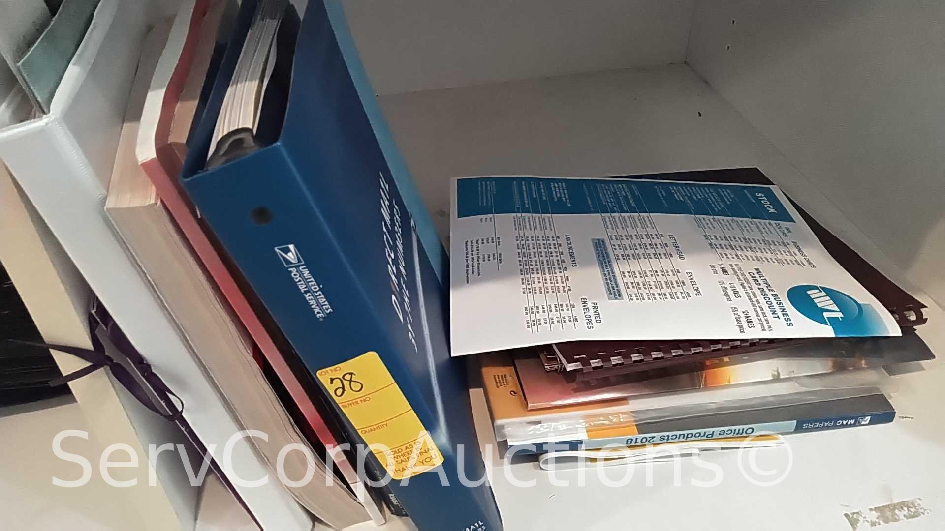 Lot of Various Type Labels, Paper Sample Books, Holders, Envelope Sample, Guide Books