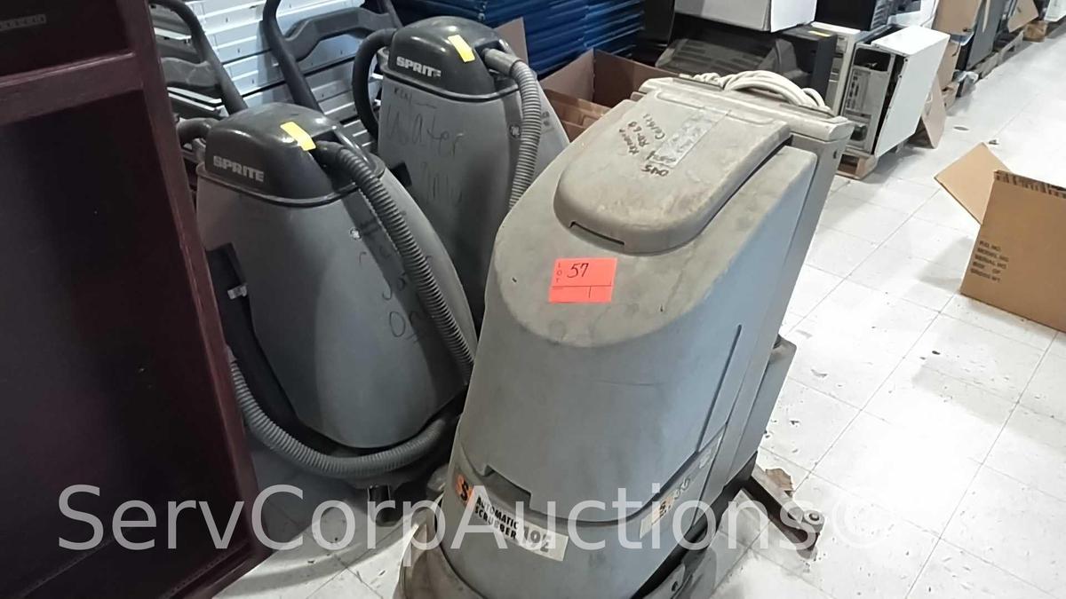 Lot of SSS Floor Scrubber & 2 Sprite Sqeegee Vacs