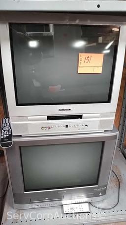 Lot on 9 Shelves of Computer Equipment: Monitors (Dell, Acer, HP, IBM, ViewSonic), Printers (Label