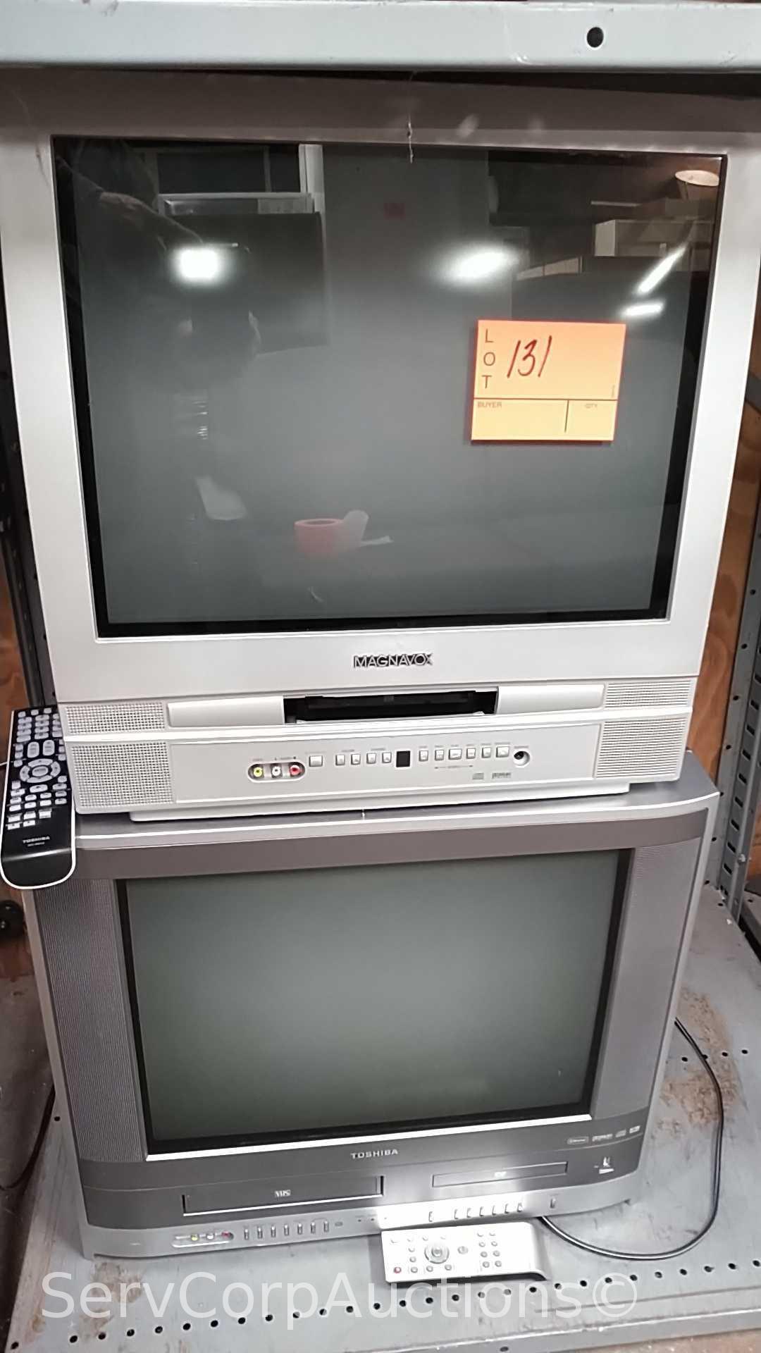 Lot on 9 Shelves of Computer Equipment: Monitors (Dell, Acer, HP, IBM, ViewSonic), Printers (Label