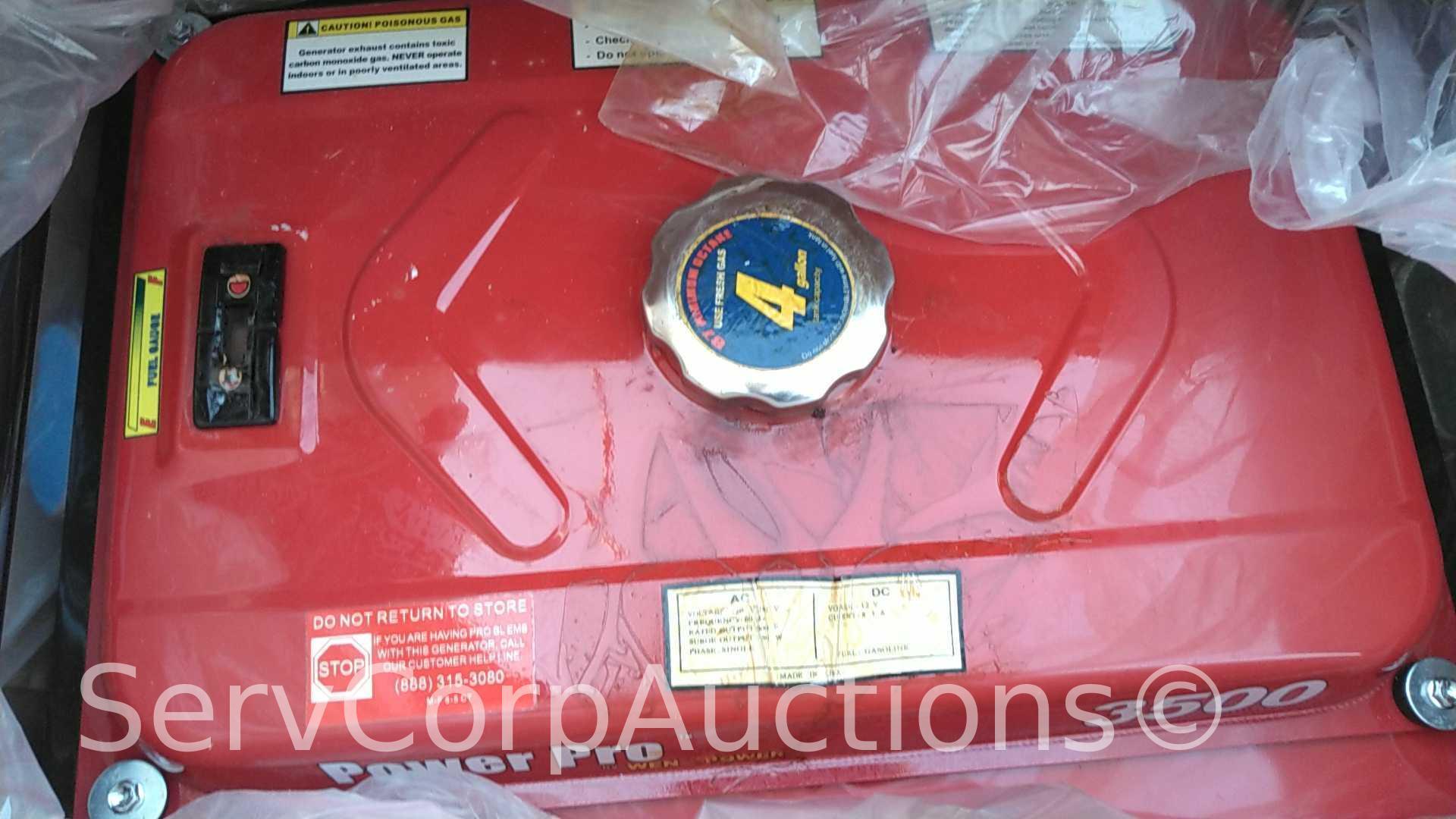 Lot of 3 Power Pro Powered by Wen Power 3500-Watt 6.5 Generator All Have Rust in Tanks (Seller: City