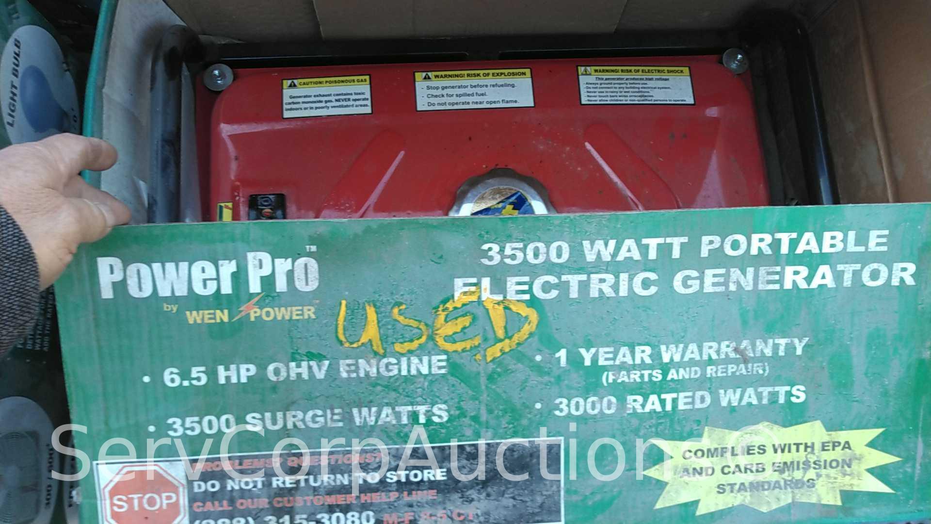 Lot of 3 Power Pro Powered by Wen Power 3500-Watt 6.5 Generator All Have Rust in Tanks (Seller: City