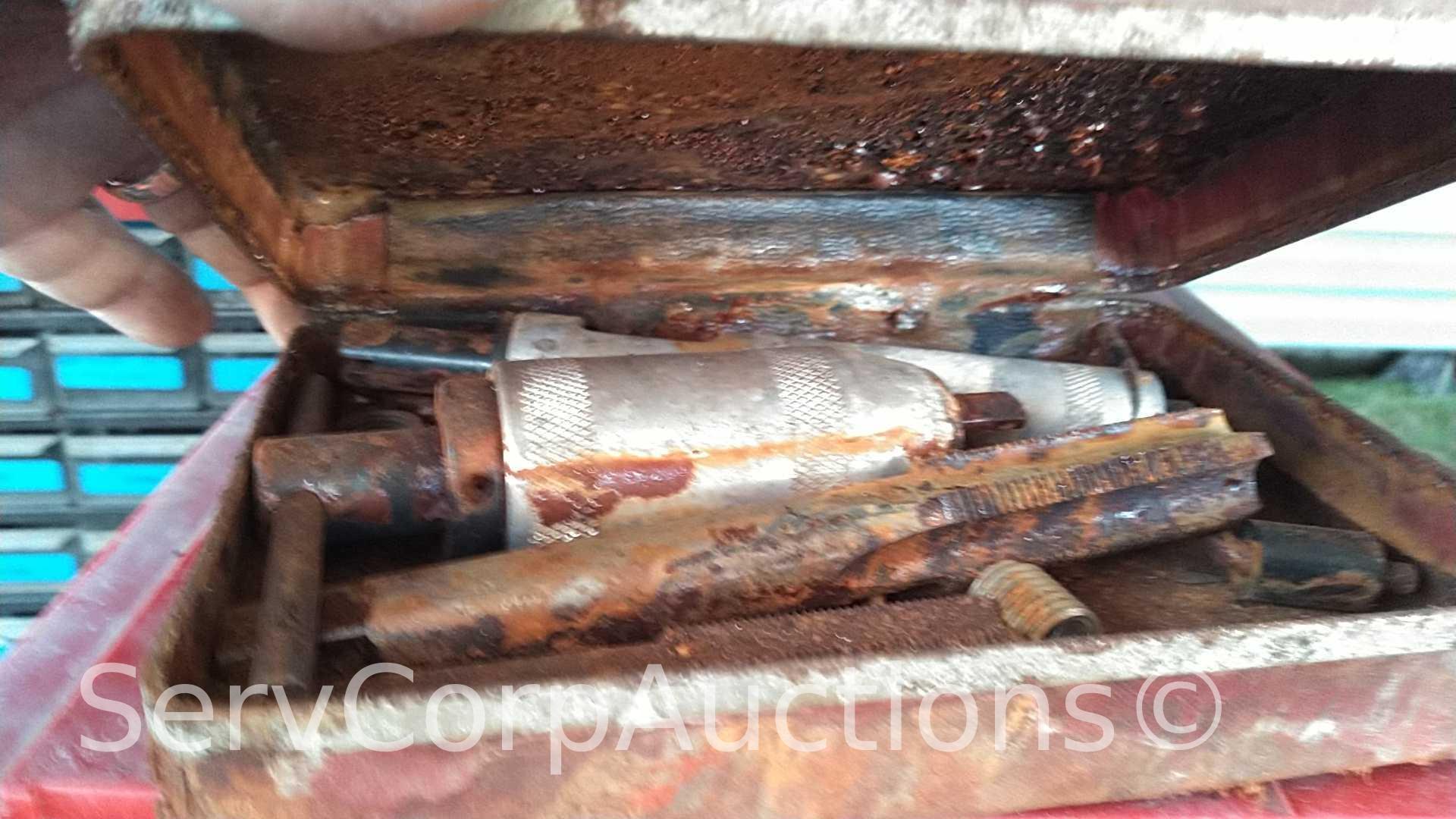 Lot on Shelf of Various Small Nut/Bolt Supply Bins