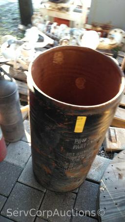 Lot on Shelf and Can with Chain Shackles, I-Beam Trolly, Cable Guides, Wedge Sockets, Chuck Jaws,