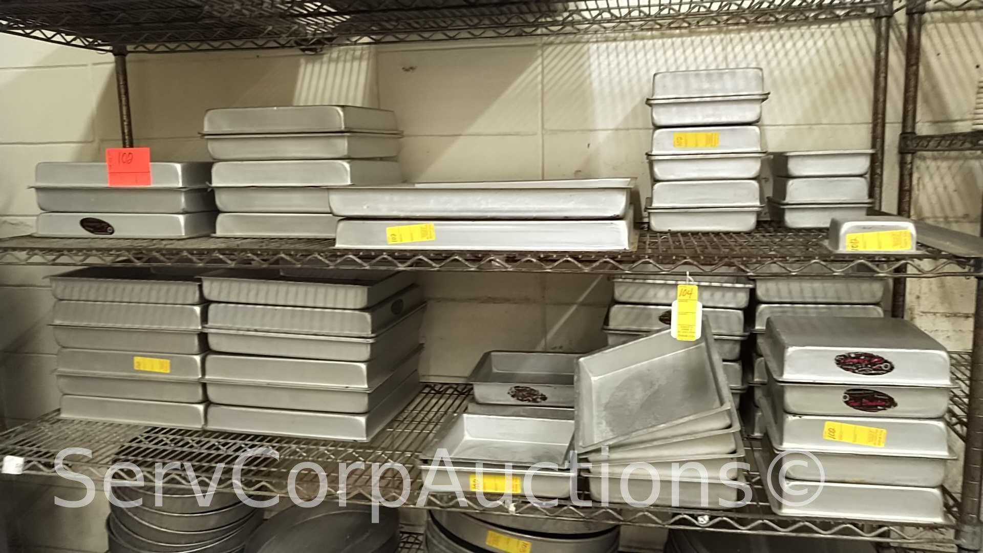 Lot of Various Size Square Cake Pans