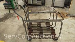 Lot of 2 Transfer Dolly Carts (1 is Missing Top Grate)