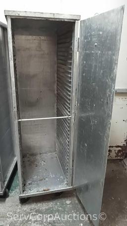 Lot of 3 Various 68" Single Door Enclosed Transport Cabinets