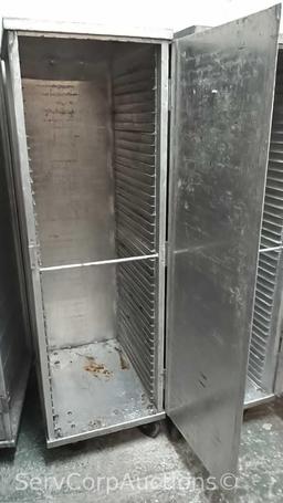 Lot of 3 Various 68" Single Door Enclosed Transport Cabinets