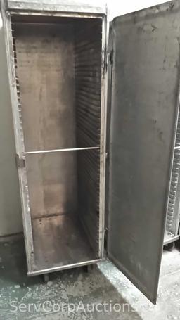 Lot of 3 Various 68" Single Door Enclosed Transport Cabinets