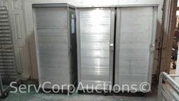 Lot of 3 Various 68" Single Door Enclosed Transport Cabinets