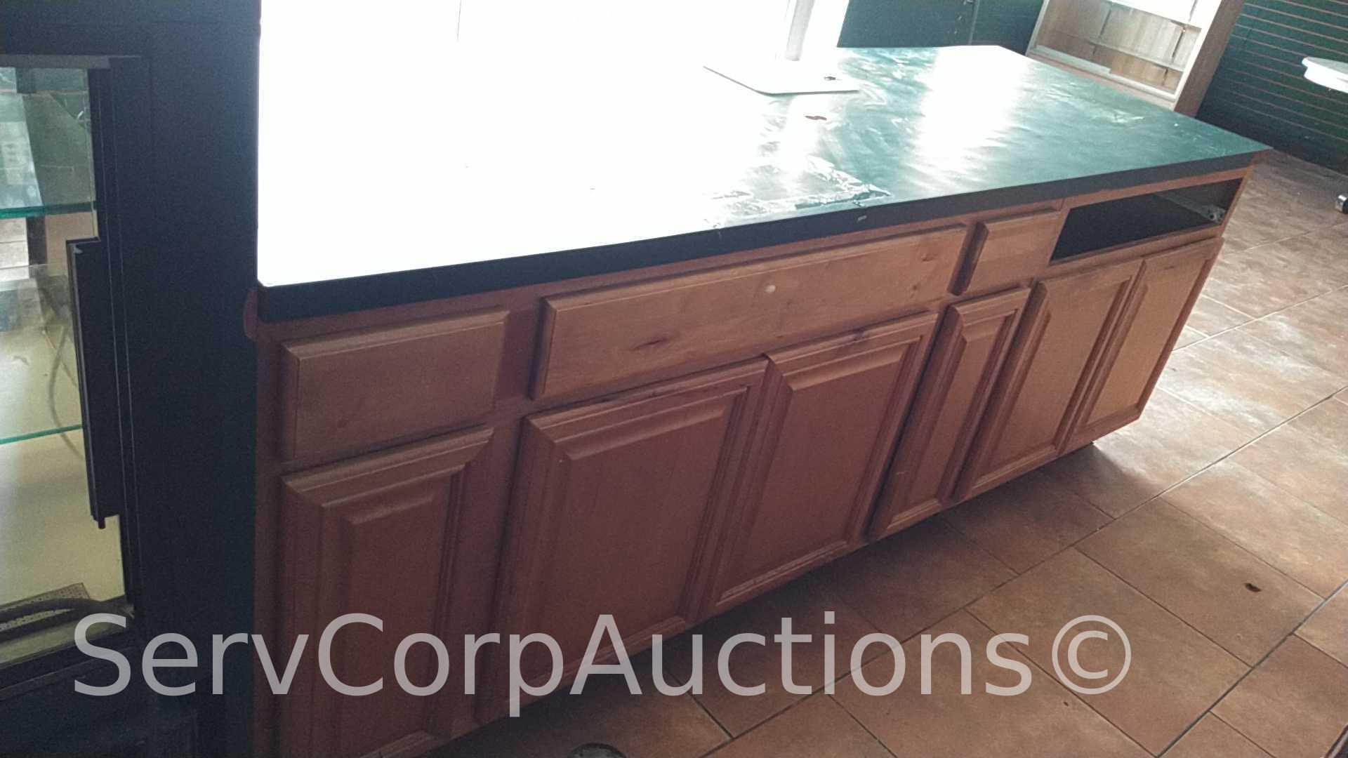 Green Top 96" x 32" Counter Cabinet