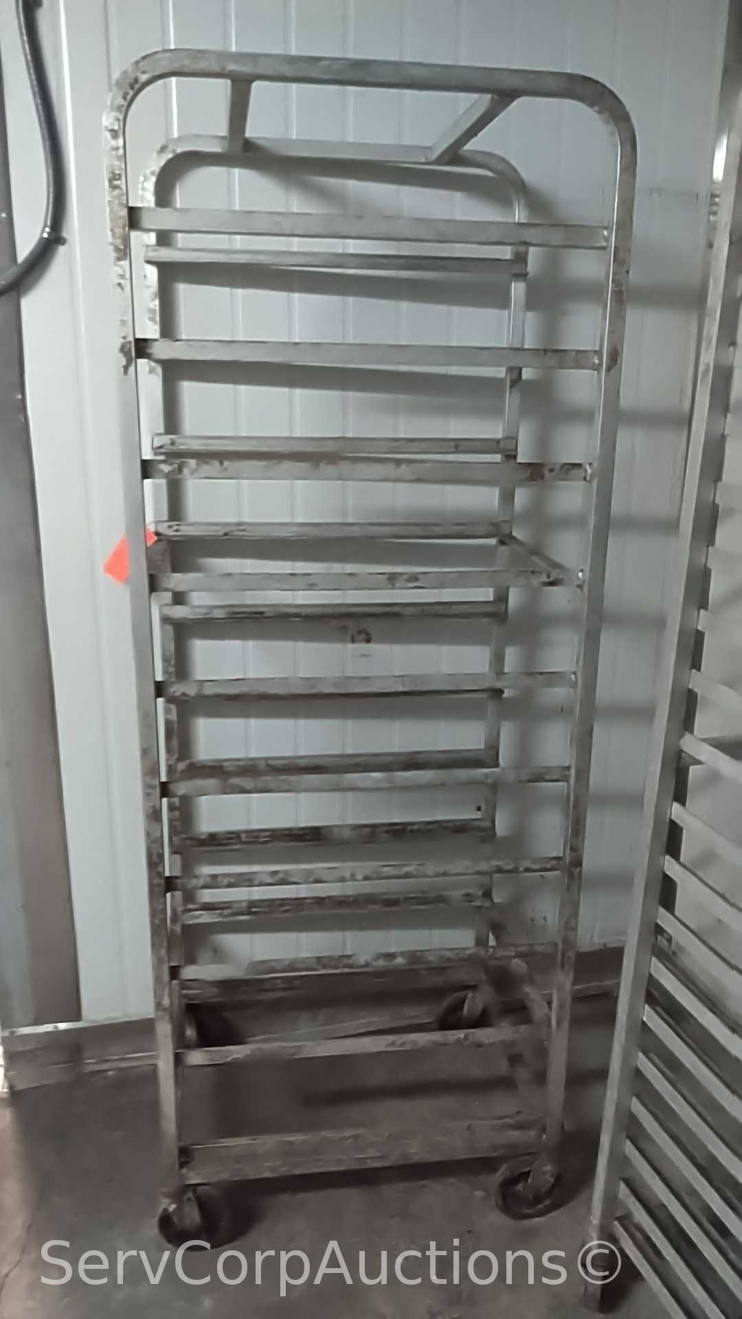Lot of 2 Various End Load Pan Transport Racks