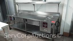 8' Bakers Aid 2-Well Prep Cook Table