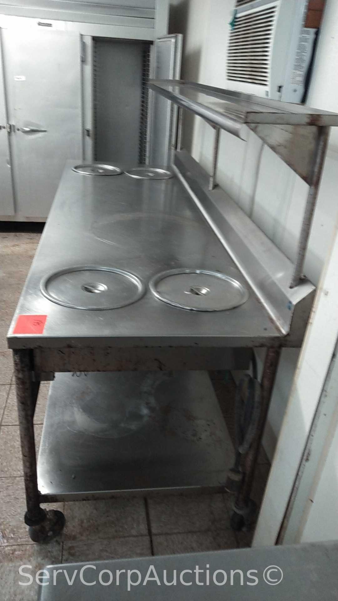 8' Bakers Aid 2-Well Prep Cook Table