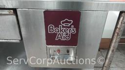 8' Bakers Aid 2-Well Prep Cook Table