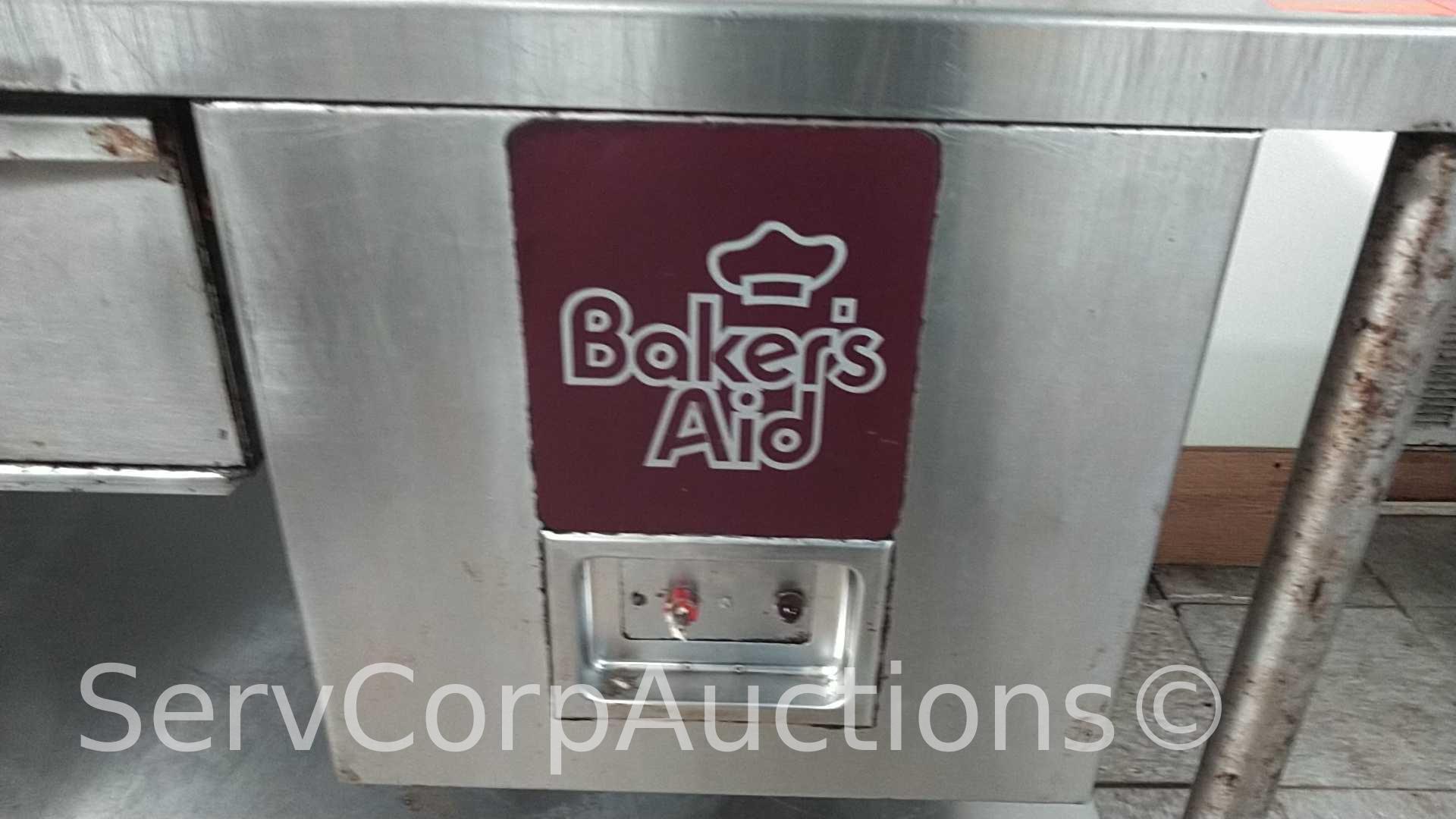 8' Bakers Aid 2-Well Prep Cook Table