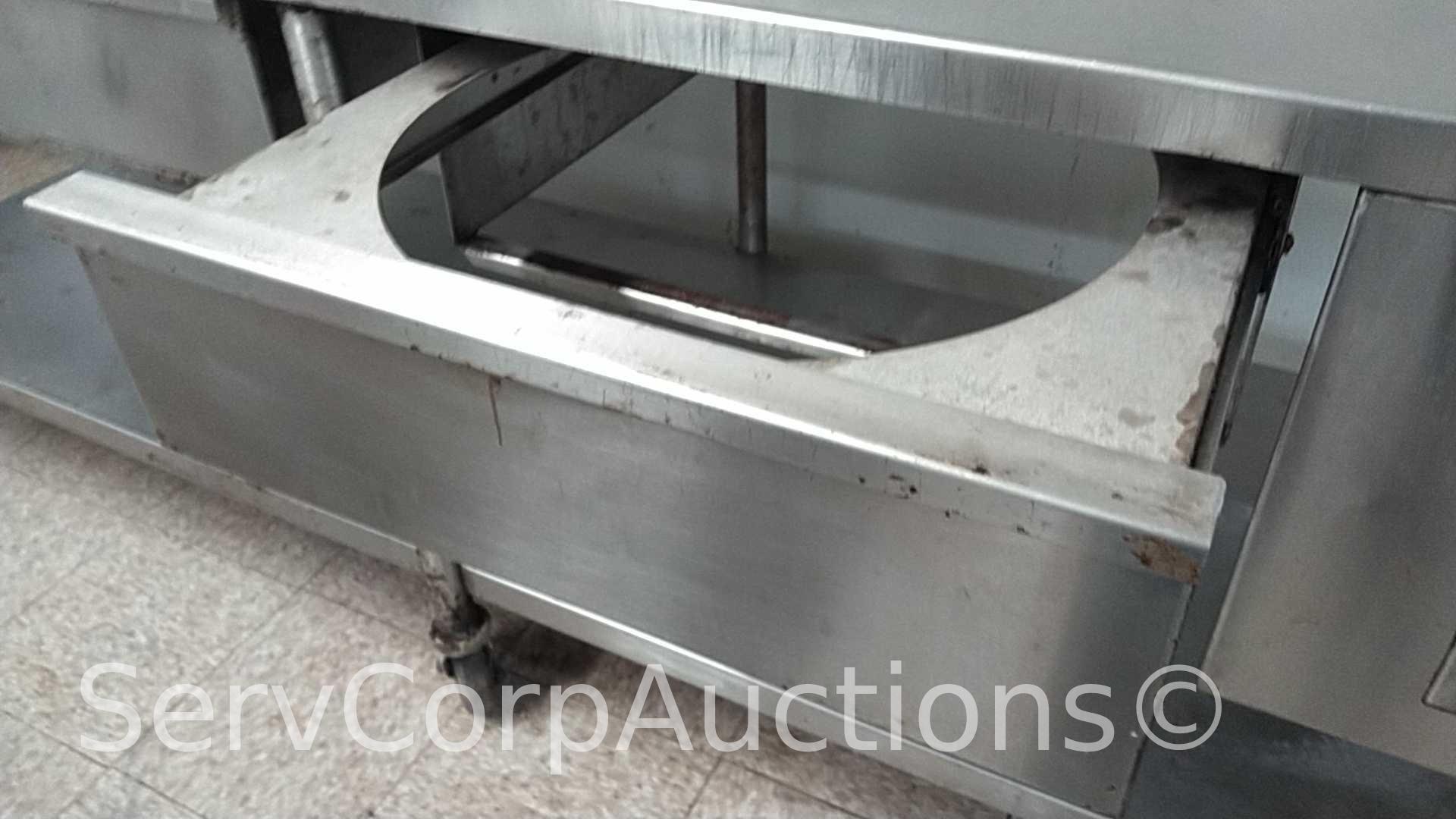 8' Bakers Aid 2-Well Prep Cook Table