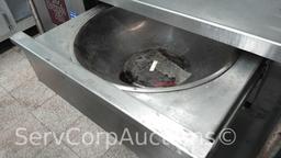 8' Bakers Aid 2-Well Prep Cook Table