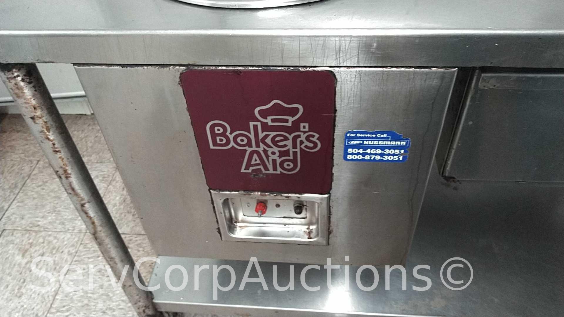 8' Bakers Aid 2-Well Prep Cook Table