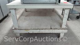 Wooden Formica Top 8' x 4' Bakery Table