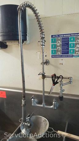 4' Stainless 3-Compartment Sink