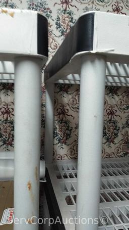 Lot of 2 Plastic Shelving Units, Contents Not Included