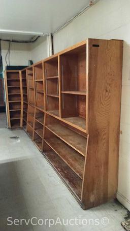 Wooden 14' Shelving Unit