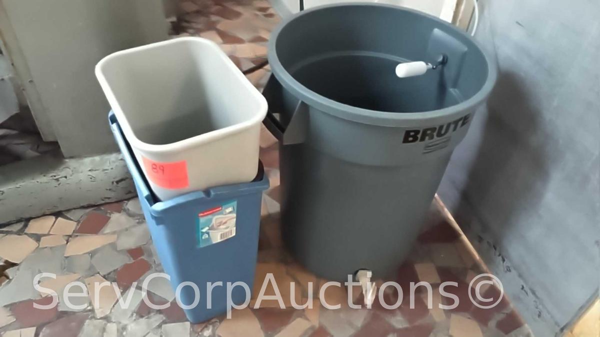 Lot of Various Trash Cans