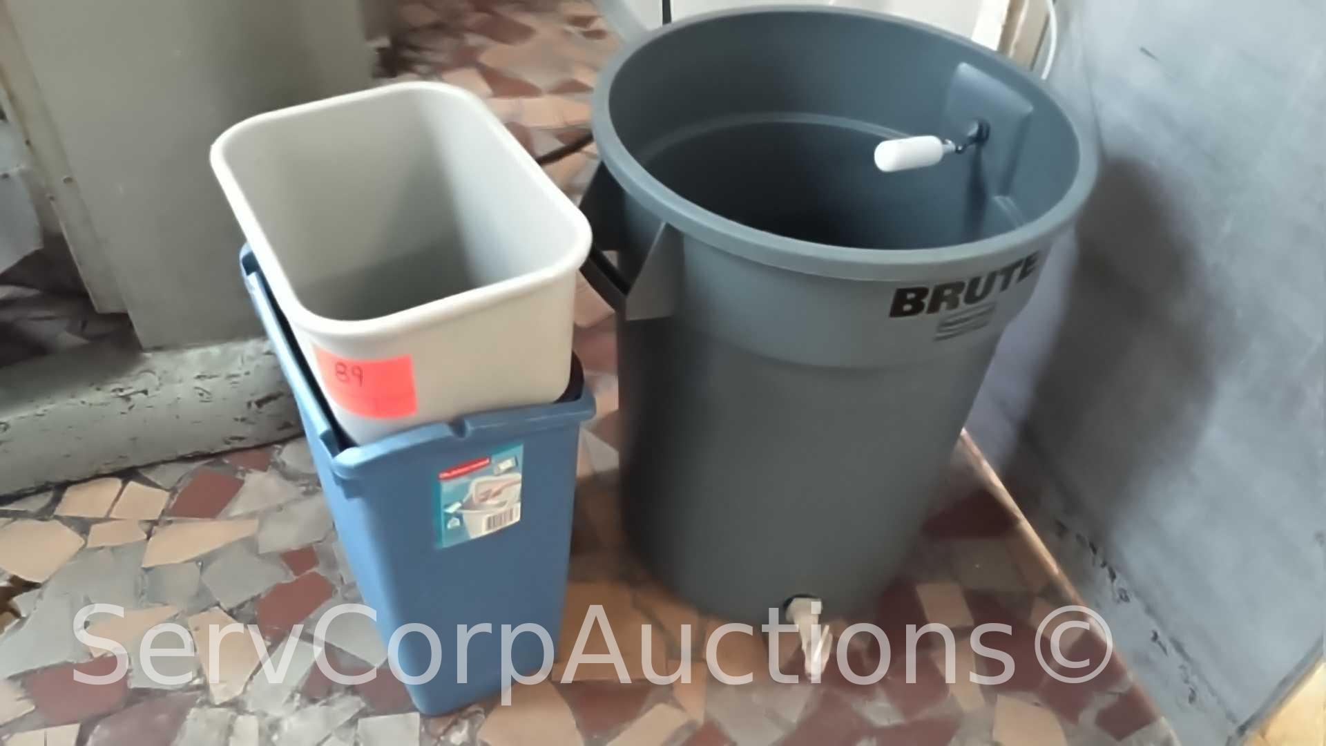Lot of Various Trash Cans