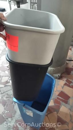 Lot of Various Trash Cans