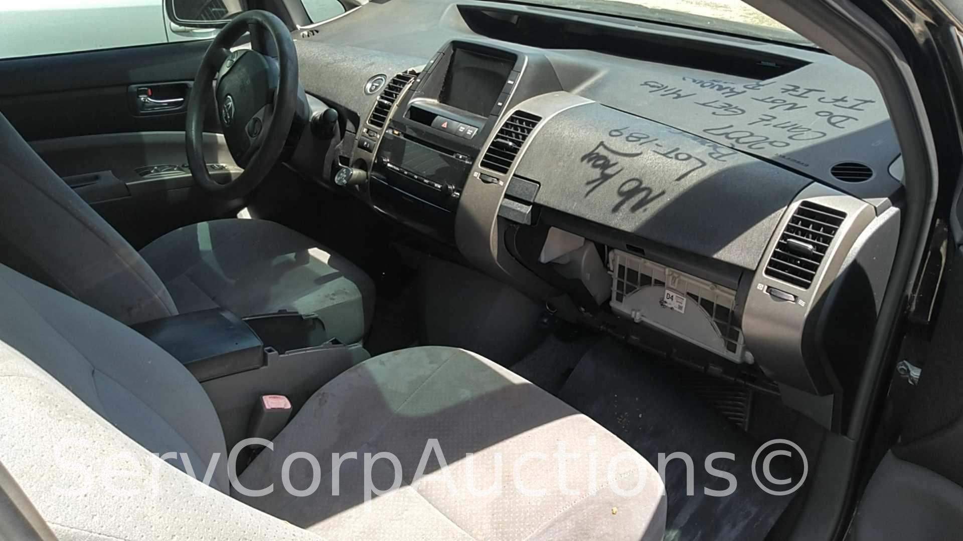2007 Toyota Prius Passenger Car, VIN # JTDKB20UX77677608 No Key