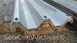 Lot on Pallet of 14" X 62" Corrugated Metal Sheets