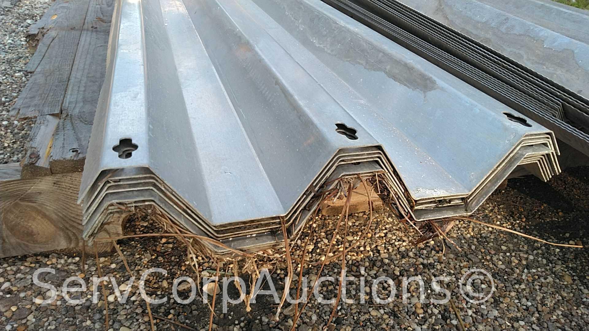 Lot on Pallet of 14" X 62" Corrugated Metal Sheets