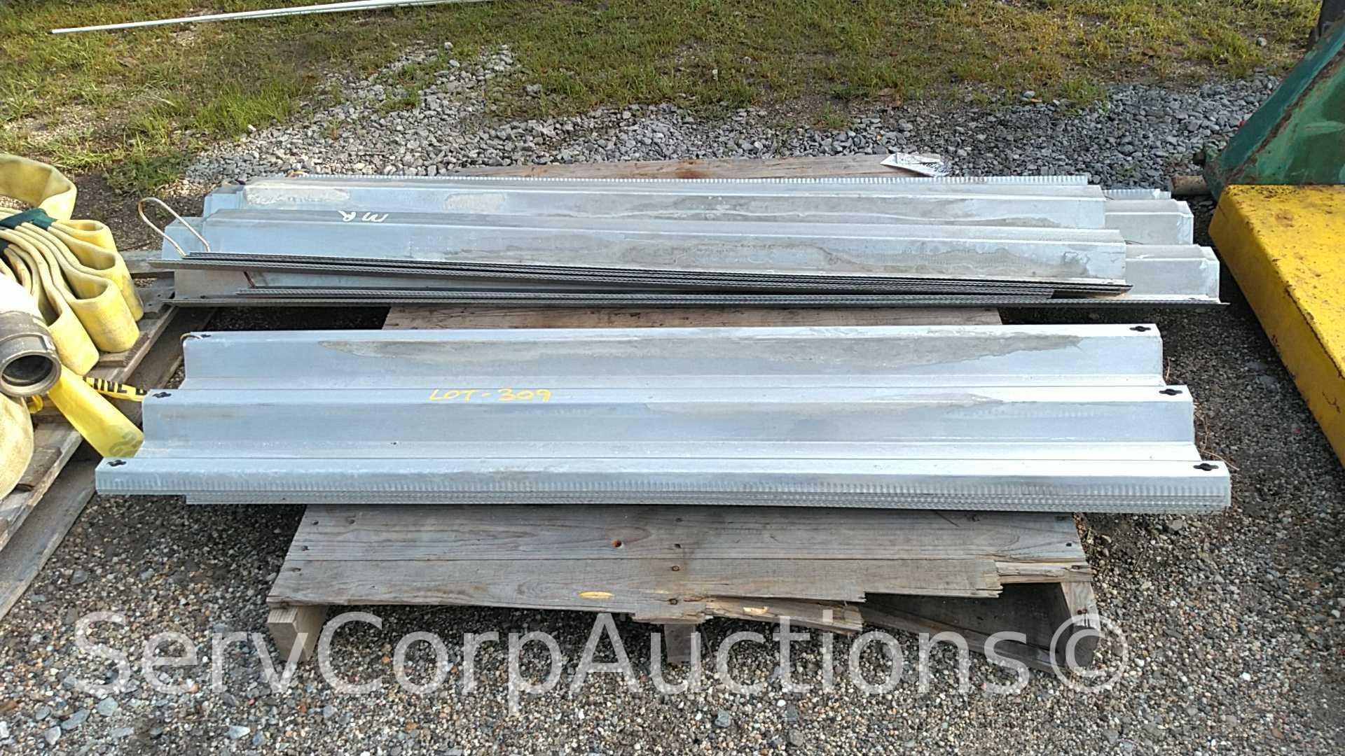 Lot on Pallet of 14" X 62" Corrugated Metal Sheets