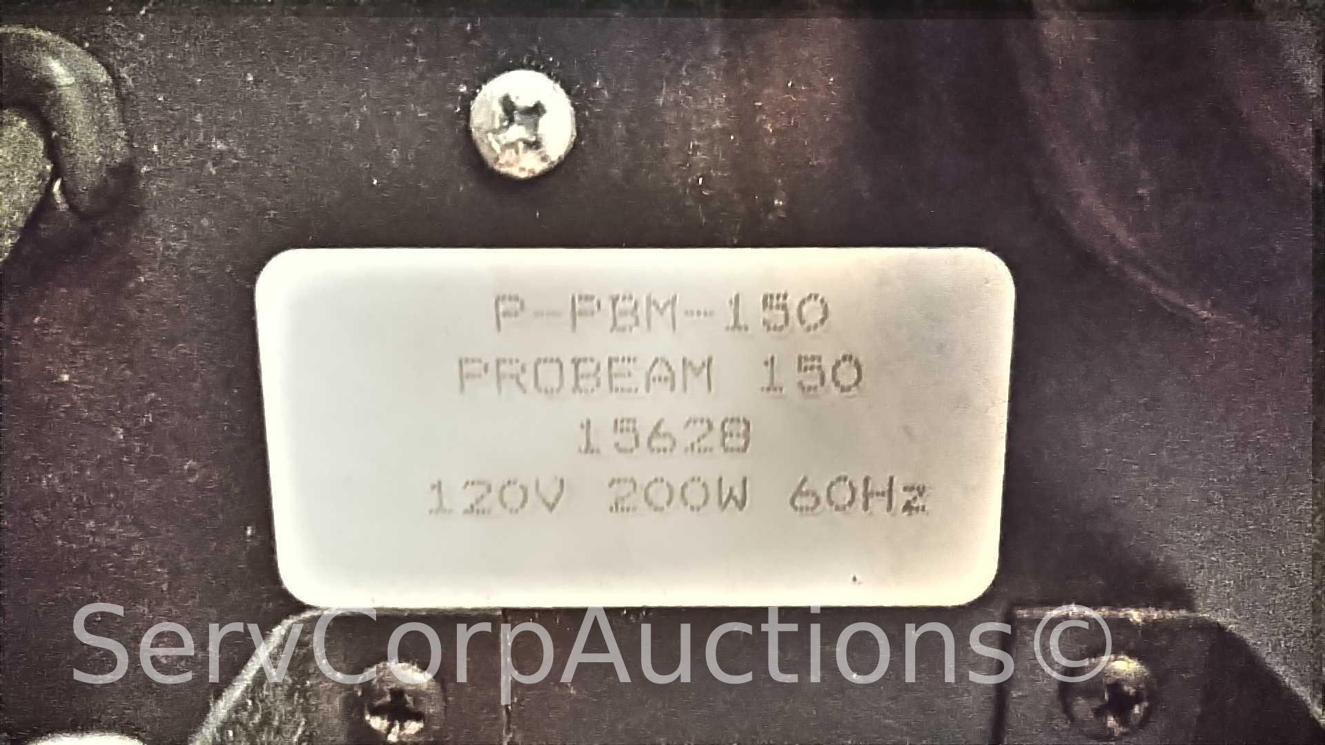 Lot on Shelf of 3 Meteor Probeam 150 Scan Lights