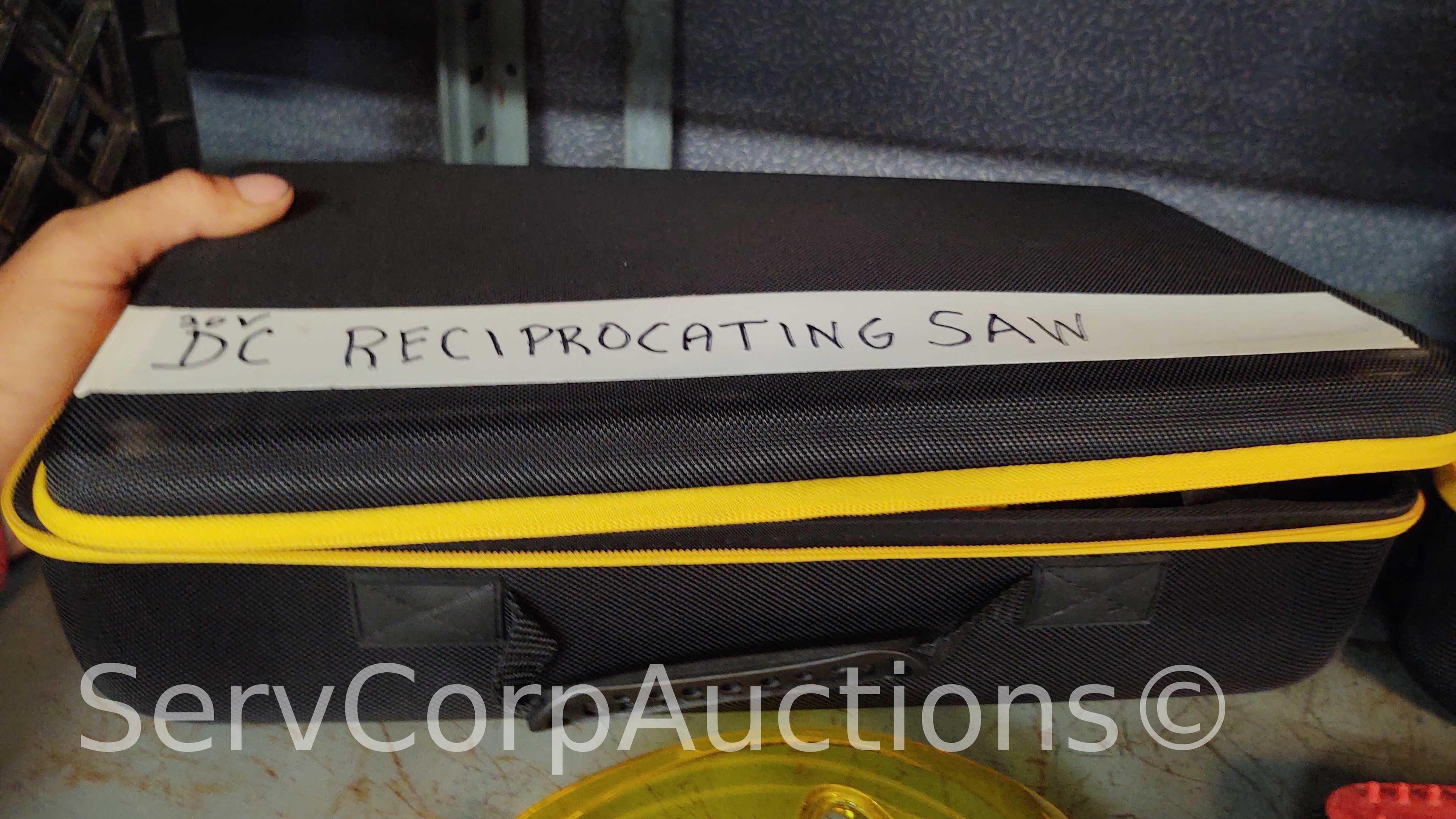 Lot on Shelf of DeWalt 20-Volt Reciprocating Saw-Works, DeWalt 20-Volt Jigsaw-Works, Jigsaw Blades,
