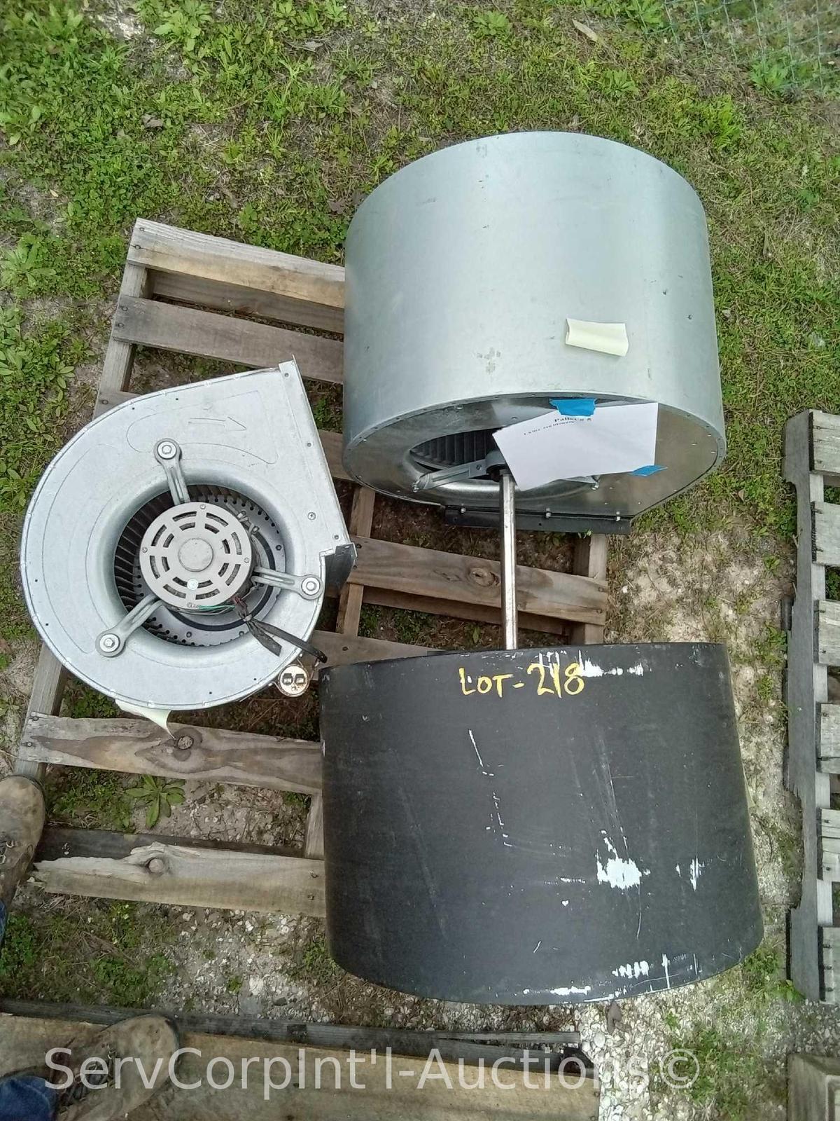 Lot on Pallet of 3 Various Blower Squirrel Cages (Seller: St. Tammany Parish Sheriff)