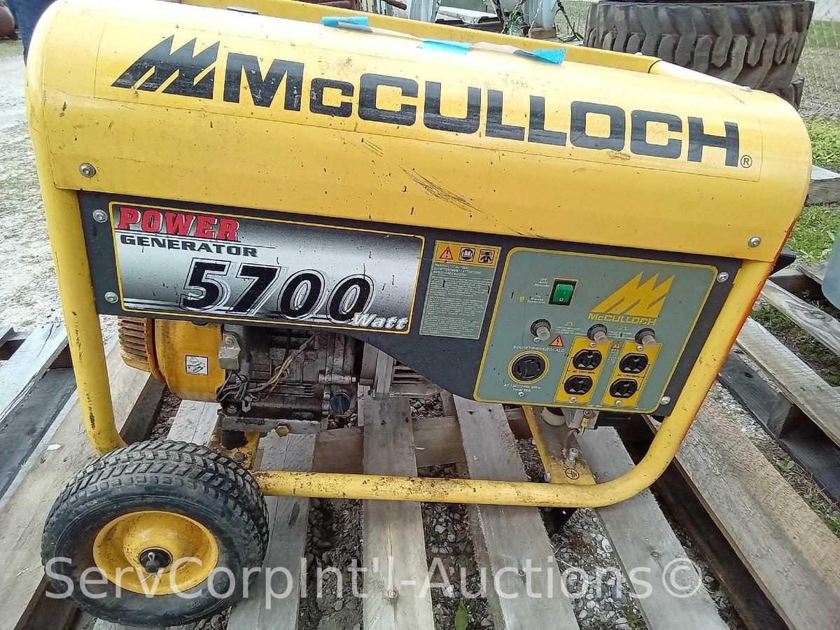 Lot on Pallet McCulloch 5700Watt Gas Generator Proxibid