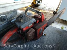 Lot on Shelf of Homelite Chainsaw, Reddy Heater 70,000 BTU Turbo Heater, Toro Porta-Heat 40,000 BUT