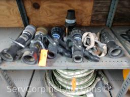 Lot on Shelf of Various High Pressure Hose Nozzles